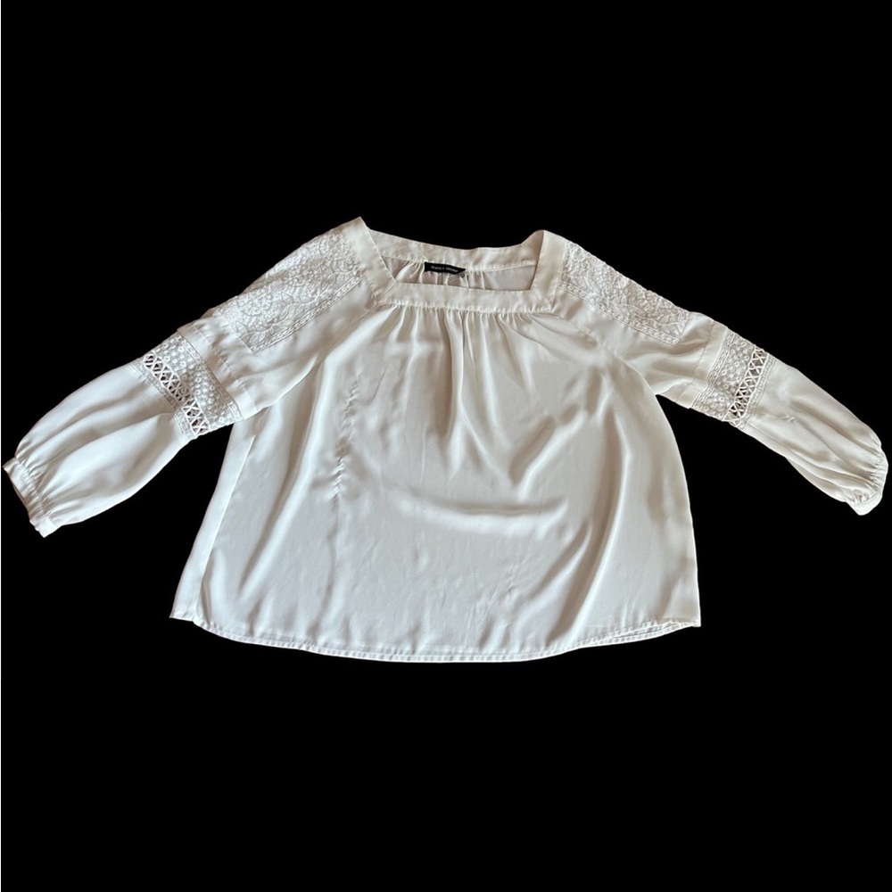Ivanka trump large embroidered peasant top